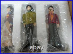 Franklin Mint all 4 BEATLES Stand-up 4 Tall Porcelain Figures Set in Box