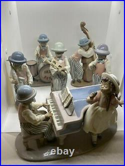Full Set of the Lladro Black Legacy Collection Jazz Band All Mint Condition