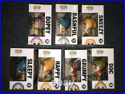 Funko Pop All Seven Dwarfs Lot Rare HTF Vaulted