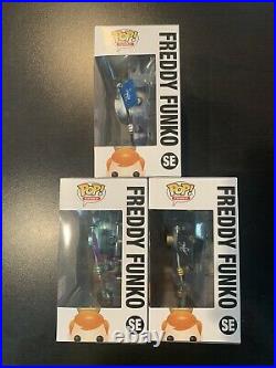 Funko Pop! Freddy Funko Fundays Space Robot SET ALL 3 SDCC 2018 MINT