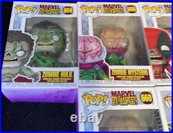 Funko Pop Marvel Zombie Set Lot All Exclusives Glow In The Dark Limited Ed. LE