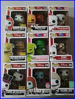 Funko Pop Nightmare Before Christmas Lot Of 9 Pops All Vaulted