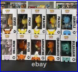 Funko Pop! Pokemon Lot of 10 All Flocked Limiteds / Exclusives / Con Stickers