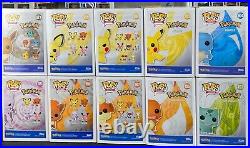 Funko Pop! Pokemon Lot of 10 All Flocked Limiteds / Exclusives / Con Stickers