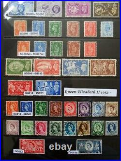 GB stamps collection 1841 to 1978 Mainly Unmounted Mint hagner page all pictured