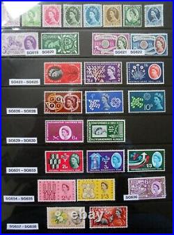 GB stamps collection 1841 to 1978 Mainly Unmounted Mint hagner page all pictured