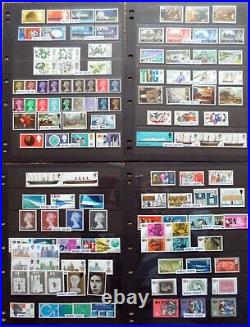 GB stamps collection 1841 to 1978 Mainly Unmounted Mint hagner page all pictured