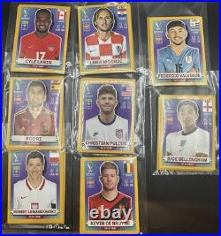 GOLD PARALLEL COMPLETE SET Panini Qatar 2022 Sticker 670 STICKERS Album Inc MINT