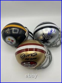 GREATEST QBs OF ALL TIME 11 Autographed Signed Mini Helmet Lot Collection PSA