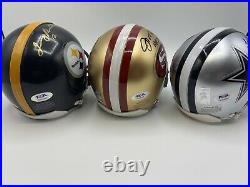 GREATEST QBs OF ALL TIME 11 Autographed Signed Mini Helmet Lot Collection PSA