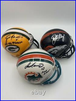 GREATEST QBs OF ALL TIME 11 Autographed Signed Mini Helmet Lot Collection PSA