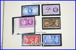 GREAT BRITAIN 1930s-1980s COLLECTION OF 650 STAMPS ALL MINT IN HINGELESS MOUNTS