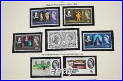 GREAT BRITAIN 1930s-1980s COLLECTION OF 650 STAMPS ALL MINT IN HINGELESS MOUNTS