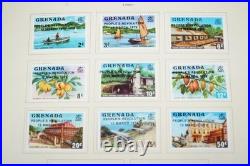 GRENADA 1980-1990s COLLECTION OF 600+ STAMPS ALL MINT HINGED IN SCOTT ALBUM