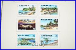GRENADA 1980-1990s COLLECTION OF 600+ STAMPS ALL MINT HINGED IN SCOTT ALBUM