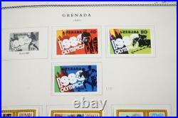 GRENADA 1980-1990s COLLECTION OF 600+ STAMPS ALL MINT HINGED IN SCOTT ALBUM