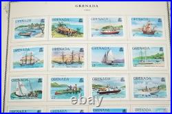GRENADA 1980-1990s COLLECTION OF 600+ STAMPS ALL MINT HINGED IN SCOTT ALBUM