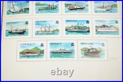 GRENADA 1980-1990s COLLECTION OF 600+ STAMPS ALL MINT HINGED IN SCOTT ALBUM
