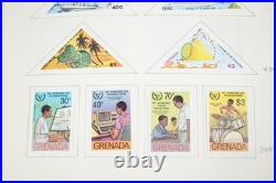 GRENADA 1980-1990s COLLECTION OF 600+ STAMPS ALL MINT HINGED IN SCOTT ALBUM
