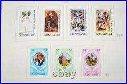 GRENADA 1980-1990s COLLECTION OF 600+ STAMPS ALL MINT HINGED IN SCOTT ALBUM
