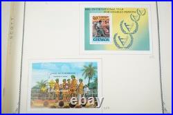 GRENADA 1980-1990s COLLECTION OF 600+ STAMPS ALL MINT HINGED IN SCOTT ALBUM