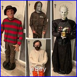 Gemmy Lifesize Halloween Prop Freddy Michael Hannibal Pinhead All 4 In This LOT