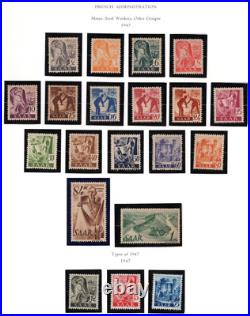 Germany Saar 1947-1950 Collection Of 225+ Stamps, Almost All Mint Never Hinged