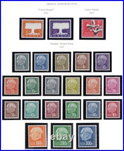 Germany Saar 1947-1950 Collection Of 225+ Stamps, Almost All Mint Never Hinged