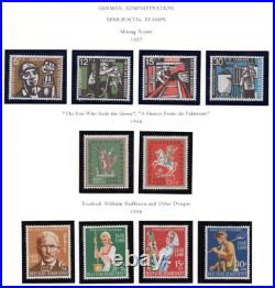 Germany Saar 1947-1950 Collection Of 225+ Stamps, Almost All Mint Never Hinged