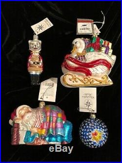 Gorgeous Lot 25 Christopher Radko Christmas Ornaments All With Tags & Many With Box