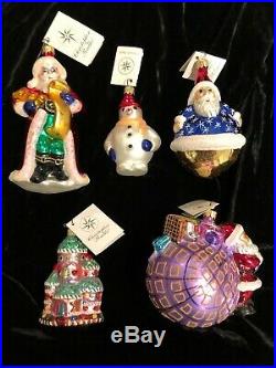 Gorgeous Lot 25 Christopher Radko Christmas Ornaments All With Tags & Many With Box