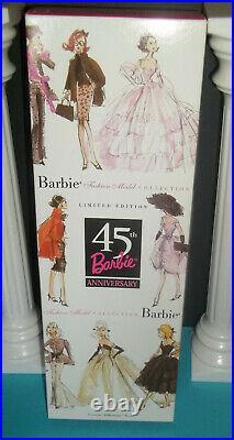 Gorgeous Silkstone Barbie 45th Anniversary Nrfb Near Mint Box All Paperwork New