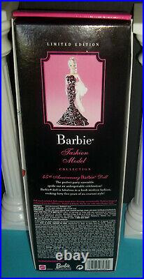 Gorgeous Silkstone Barbie 45th Anniversary Nrfb Near Mint Box All Paperwork New