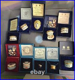 HALCYON DAYS COLLECTION LOT OF 11 Trinket Boxes Mint Original Boxes