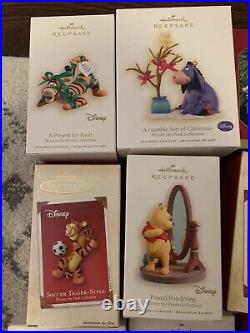 HUGE Lot of 20 Hallmark Christmas Ornaments Winnie The Pooh All Original Boxes
