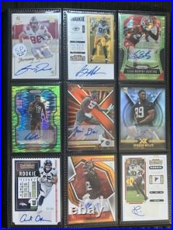HUGE NFL LOT 340 SPORTS CARD COLLECTION LOT All ROOKIES Prizm # Auto Patch