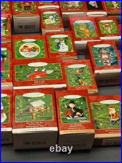 Hallmark Keepsake Collection Lot of 60 Ornaments 1990' With Boxes