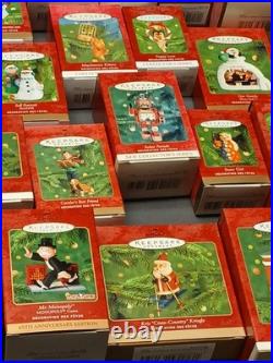 Hallmark Keepsake Collection Lot of 60 Ornaments 1990' With Boxes