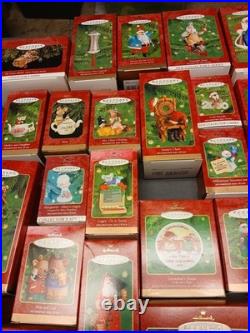 Hallmark Keepsake Collection Lot of 60 Ornaments 1990' With Boxes