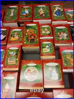 Hallmark Keepsake Collection Lot of 60 Ornaments 1990' With Boxes