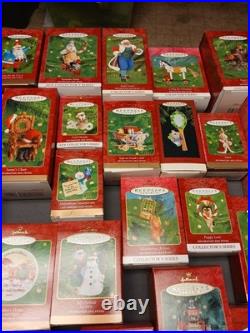 Hallmark Keepsake Collection Lot of 60 Ornaments 1990' With Boxes
