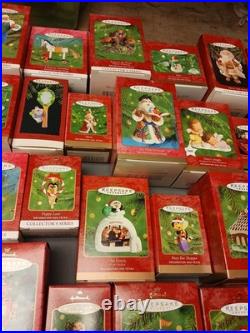 Hallmark Keepsake Collection Lot of 60 Ornaments 1990' With Boxes