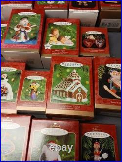 Hallmark Keepsake Collection Lot of 60 Ornaments 1990' With Boxes