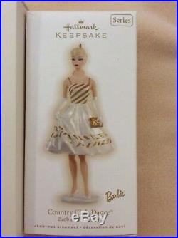 Hallmark Keepsake Ornaments Fashion Barbie- Lot Of 4 All New Porcelain & Fabric