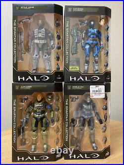 Halo The Spartan Collection Halo Reach Lot of 4 Figures Emile, Noble 6, Jun, Kat