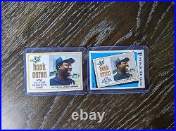 Hank Aaron All Time Home Run King card with bonus promo collectible near mint