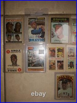 Hank Aaron Card Lot. All Ungraded, Great For The Collection. Mays Included