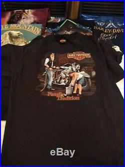 Harley Davidson Shirts all size XL tee t shirt Lot of 13 pin up girls wolves