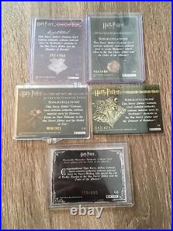 Harry Potter Relic Card Lot Artbox Official Movie Magicmemorabilia All #d