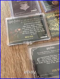 Harry Potter Relic Card Lot Artbox Official Movie Magicmemorabilia All #d